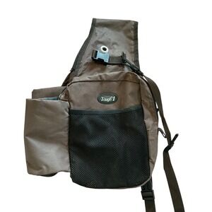 Tough 1 Brown Nylon Western Saddle Horn Bag with Water Bottle Holder Trail Gear